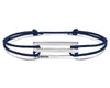 perforated navy blue cord bracelet le 2.5g
